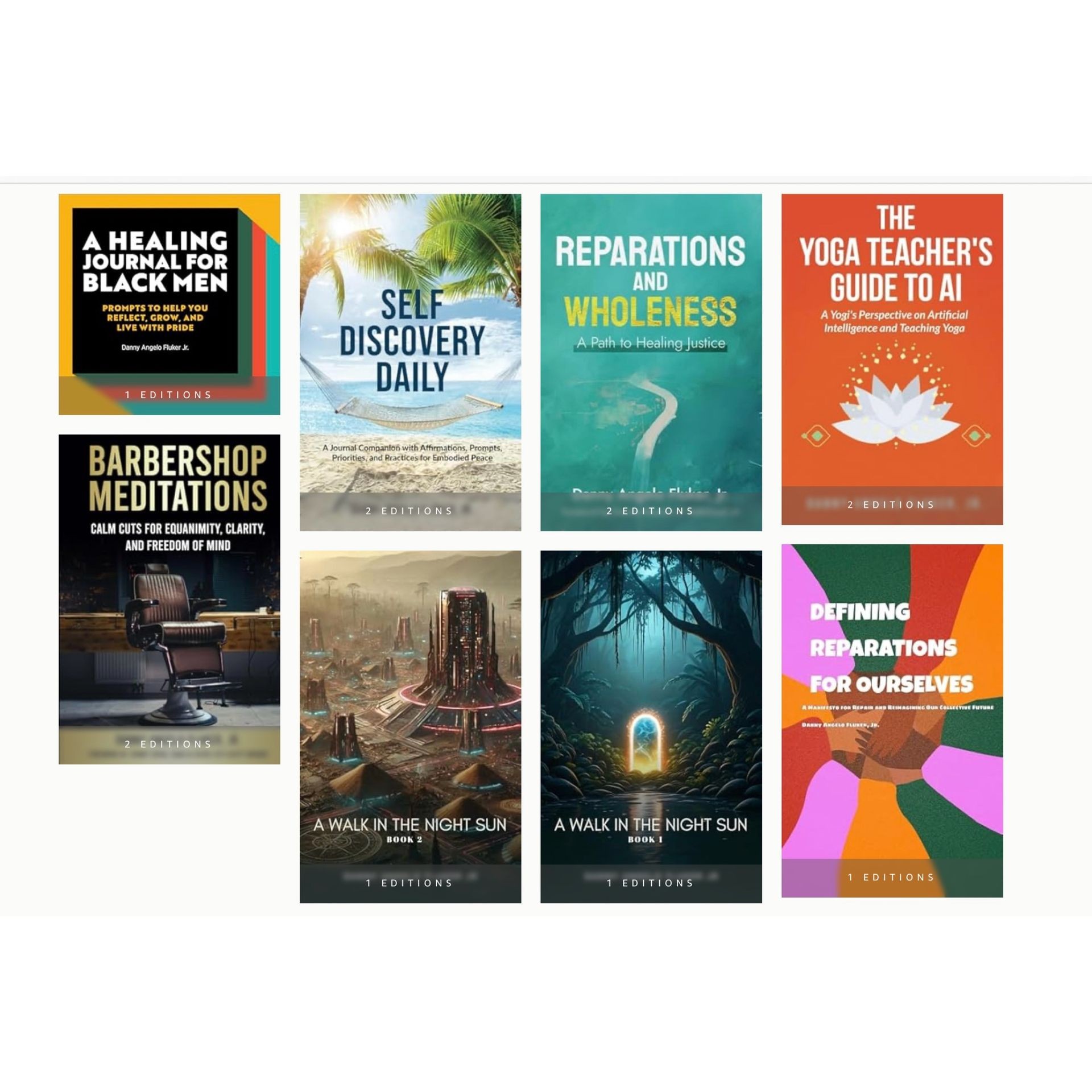 Collection of various book covers displayed in a grid, featuring diverse themes and vibrant designs.